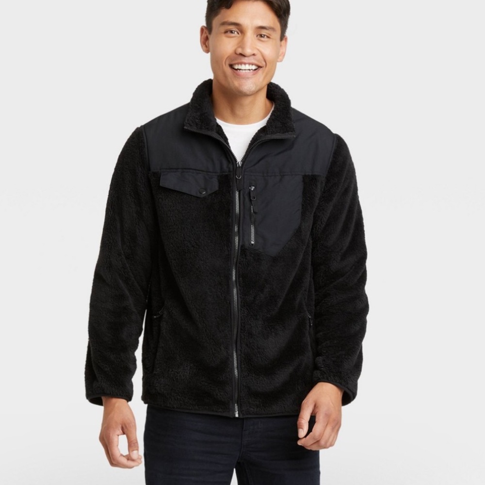 Men's Faux Fur Sherpa Jacket - Goodfellow & Co